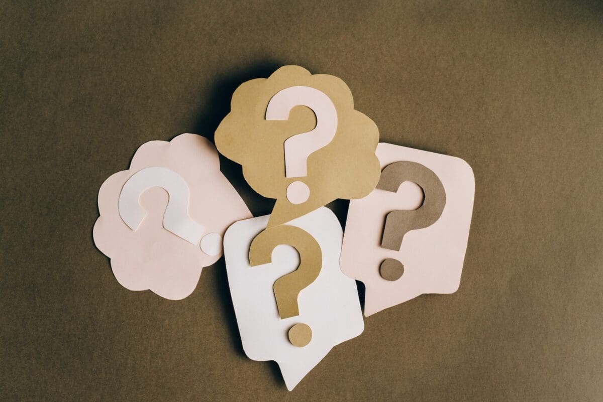 four Question Marks on Paper Crafts. an outlaw is always asking questions