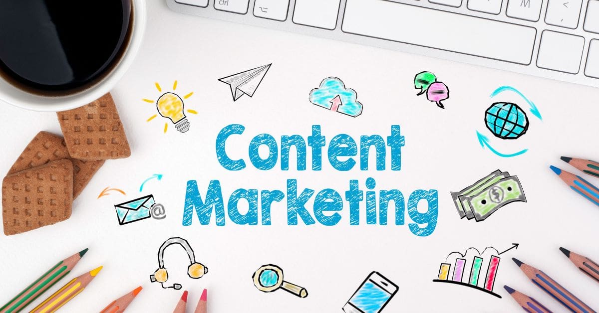 different elements of content marketing around it